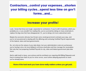 contractor-accounting.com: Integrity Systems Contractor Accounting
A full-featured enterprise-class Contractor Accounting system for plumbing contractors, electrical contractors, fire protection contractors and building contractors