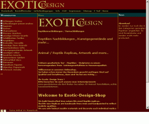 exotic-design.de: Reptiliennachbildungen / Tiernachbildungen
