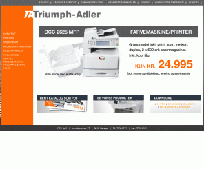 tatriumphadler.dk: Forside - DIGITAL Print, Kopi & Fax
OSP (Office Service Partner) er distributør af TA Triumph-Adler kopimaskine, printere, multimaskine, farvemaskine, fax og scan samt Olympia produkter.