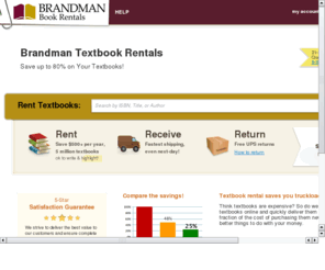 brandmanbookrentals.com: Brandman-cheap-college-textbook-rentals
Cheap college textbook rentals with free shipping