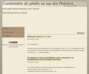 condpinheiros32a58.com: Condominío dos Pinheiros, nº 32 ao nº 58
Administração de Condominio Privado no Golf da Aroeira - Charneca da Caparica