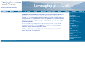 smadja.ch: Smadja & Associates Inc. Strategic Advisory
Smadja and Associates is a strategic advisory firm that creates high-value, customized content platforms to help clients to navigate and leverage globalization.