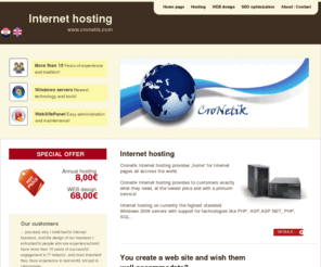 cronetik.com: Internet Hosting | Izrada Web Stranica | Izrada baza podataka
CroNetik Internet usluge: Internet hosting i Izrada WEB stranica.