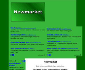 newmarket-guide.co.uk: Newmarket Suffolk - One Stop Guide to Newmarket
Newmarket Suffolk - One stop guide to the town of Newmarket in Suffolk, England, famous as the headquarters of horse racing in Britain.
