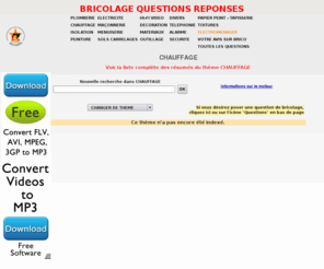 bricoo.com: : MOTEUR DE RECHERCHE CHAUFFAGE DE BRICOVIDEO
