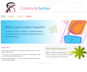 creativitysyntax.com: Creativity Syntax
Creativity Syntax is a framework, a connected or orderly system of physical elements that affords the possibility of creative behaviour.