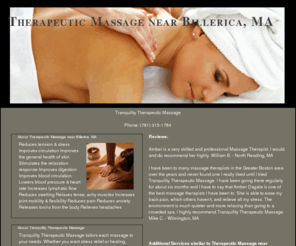 theraputicmassage.biz: Therapeutic Massage near Billerica, MA
Therapeutic Massage near Billerica, MA