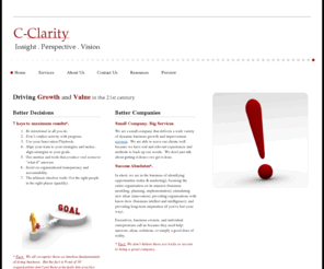 c-clarity.com: C-Clarity - Home
Driving Growth and Value in the 21st century