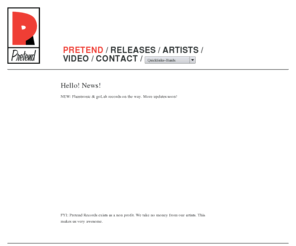 pretendrecords.com: Pretend Records. Here to service all of our audio needs.
A non-profit record label in Toledo, Ohio.