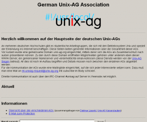 unix-ag.org: Hauptseite der Unix-AGs
