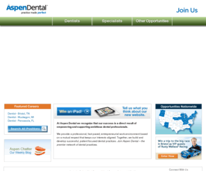 aspendentaljobs.com: Aspen Dental Jobs | Dentist Job Openings & Opportunities in Dentistry
Apply online for a job as a dentist or for a dental office job opportunity. Aspen Dental has openings for jobs in dentistry all over the country.