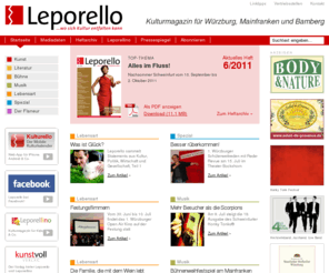 kunstvoll-verlag.de: Startseite | Leporello – Kulturmagazin für Mainfranken und Bamberg
Leporello ist das unabhängige Kulturmagazin für Mainfranken und Bamberg.