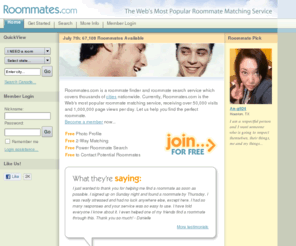 roommateservices.com: Roommates, roommate finder and roommate search service
Roommates.com is a roommate finder and roommate search service. Roommates.com offers an effective way for you to find roommates and rooms for rent.