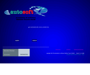 autosoft-nb.com: autosoft - ein Unternehmen stellt sich vor
autosoft - automation & software Günther Tausch GmbHi - ein Unternehmen aus Neubrandenburg stellt sich vor