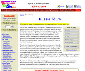 hotelsinmoscow.com: Russia Tours, Russian Tours, Russia Travel, Travel Russia, Russia Vacations
Russia Tours at Tour Vacations To Go. Your source for russian tours, russia travel, travel russia and russia vacations.