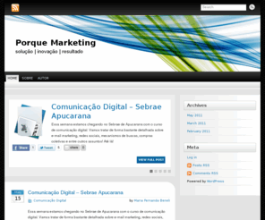 porquemarketing.com: Porque Marketing
aqui vc adiciona uma descrição do seu blog fer