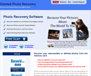 deletedphotorecovery.net: Deleted Photo Recovery | Deleted Picture Recovery | Photo Recovery software
You can easily recover your deleted photos from the memory card or hard drives with the help of deleted photo recovery software. Even if you formatted your memory card photo recovery software will recover your deleted photos. 