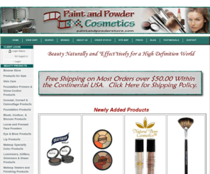 powderandpaintcosmetics.com: Paint and Powder Cosmetics "The Professional Makeup Artist's Choice for Makeup Supplies"
