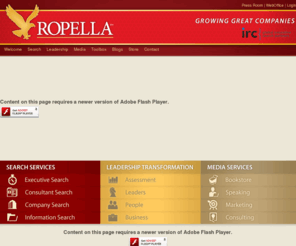 ropella.com: Recruiting & Consulting for Chemical and Allied Industries | Ropella
Ropella grows great companies through its recruiting in executive search, leadership development and organizational improvement. The leading recruiter in executive search and consulting firm specializing and recruiting in the chemical and allied industries, Ropella recruits great talent.