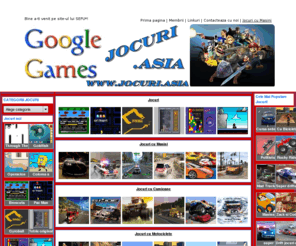 jocuri.asia: jocuri cu masini , jocuri   
Jocuri punct asia este un site creat si dedicat special celor mai intaiti fani ai jocurilor online , jocuri gratis si jocuri flash .