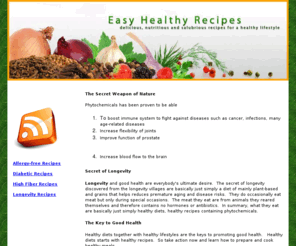 101easyhealthyrecipes.com: Easy Healthy Recipes
Healthy recipes for a healthy lifestyle, diabetes recipes for the diabetic, cancer diet for the cancer victims and survivors and longevity recipes for those desire to live a long healthy life