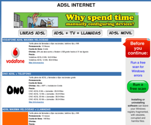 adslinternet.es: ADSL Internet Ofertas y Precios del ADSL para casa comparativa de precios ADSL
ADSL Internet Ofertas y Precios del ADSL para casa Comparativa de precios y caracteristicas de las lineas adsl para buscar la oferta adsl promocion españa