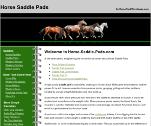 horse-saddle-pads.com: Horse Saddle Pads by  HorseTackWarehouse.com
Learn about horse saddle pads - how to choose one, how to use them, where to buy them