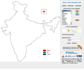 make-your-own-map.com: India Map, India Tourist Map, Draw India Tour Itinerary With India Map, Draw Own India Map, Print India Map, Map of India
