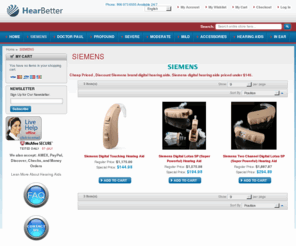 siemens-outlet.com: Discount Siemens digital hearing aids priced under $145
Cheap, Discount, SIEMENS Hearing Aids $139 Digital Hearing Aids $39*60Day No Risk Trial*Shipped in 24hr*Free Shipping 