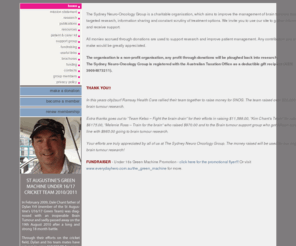 snog.org.au: The Sydney Neuro-Oncology Group (SNOG) - Home
The Sydney Neuro-Oncology Group is a charitable organisation, which aims to improve the management of brain tumours through targeted research, information sharing and constant scrutiny of treatment options. We invite you to use our site to gather information and receive support.