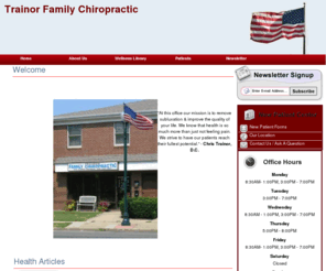 trainorfamilychiropractic.com: Trainor Family Chiropractic
Chiropractic website offering patient and community education