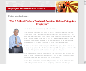 www-terminationforms.com: Employee Termination Guidebook
How to fire and layoff employees properly.