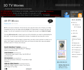 3dtv-movies.net: 3D TV Movies - The essential Guide to the 3DTV World
3D TV Movies your ultimate Guide to the 3D TV World