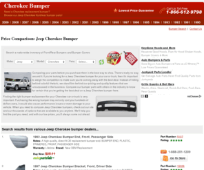 cherokeebumper.info: Cherokee Bumper - Car/Truck Bumpers - Jeep Cherokee Front & Rear Bumper Cover

   If you need a truck rear bumper to finish your upgrades or repairs on your Jeep Cherokee  truck, then comparing bumper types and deals is an important aspect of shopping