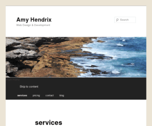 amyhendrix.net: services : Amy Hendrix
Durham, NC based web designer & developer specializing in WordPress solutions, theme development, and consulting.
