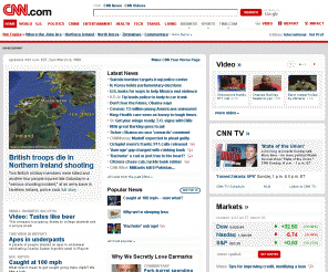 cnn.com: CNN.com - Breaking News, U.S., World, Weather, Entertainment & Video News
CNN.com delivers the latest breaking news and information on the latest top stories, weather, business, entertainment, politics, and more. For in-depth coverage, CNN.com provides special reports, video, audio, photo galleries, and interactive guides.