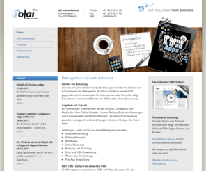 olai.ch: Webagentur olai web solutions
Wir bieten individuelle Lösungen für Internet, Intranet und E-Commerce. Die Webagentur ist schweizweit für Unternehmen aller Branchen tätig.