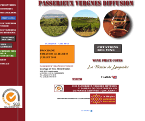 passerieux-vergnes.com: courtier assermenté, négociant, languedoc, Passerieux Vergnes diffusion, courtage en vins, béziers
Courtier assermenté, Négociant, dans le Languedoc, Passerieux Vergnes diffusion, Courtage en Vins, à Béziers. 