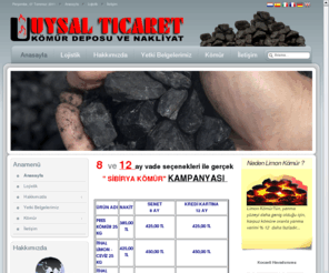 uysalkomur.com: Uysal Ticaret - Uysal Ticaret
kömür, kömürcülük, Uysal kömür, uysal Ticaret, uysal lajistik