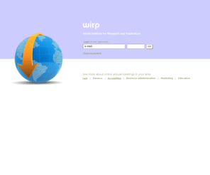 wirp.org: WIRP - online meetings and conferences
Online Conferences - the first sustainable meeting disseminates knowledge saving your money and the planet