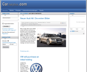 carnalytics.com: Willkommen auf der Startseite
Analysen der Automobilbranche