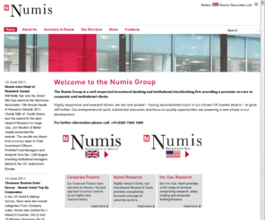 numissecuritiesinc.net: Welcome to Numis Securities
Numis Securities - Leading Independent Investment Banking and Broking Group