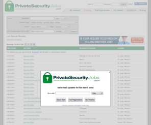 mosecurityjobs.com: Jobs | Private Security Jobs
 Jobs. Jobs  in the private security industry. Post your resume and apply for Private Security jobs online. Employers search resumes of job seekers in the private security industry.