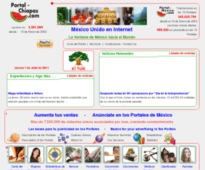 portal-chiapas.com: Portal Chiapas
Portal Chiapas contiene informaciones sobre Chiapas, Mexico, www.portal-chiapas.com