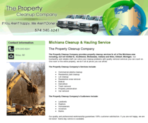 propertycleanupco.com: Cleanup & Hauling Service Niles, MI The Property Cleanup Company
The Property Cleanup Company provides property cleanup services to all of the Michiana area. Call 574-340-6241 today.