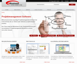 xn--projektmanagement-lsung-qlc.com: Projektmanagement Software MBusiness  | MBusiness | Projektmanagement Software, Protokolle, Kalender, Ressourcenplanung, CRM
MBusiness ist eine neuartige Projektmanagement-Software für Unternehmen die ganz oder teilweise projektorientiert arbeiten.