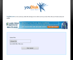 youdisk.com: YouDisk.com - Rapid share your files and pictures
YouDisk.com is a free and easy online file sharing service which can let you share files with your friends easily and rapidly.