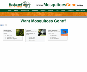 mosquitoesgone.com: Middle Georgia Mosquito Control | Mosquito Misting Systems | Mosquito Spray
Backyard Pest Control Mosquito Control custom designs and installs our outdoor mosquito misting systems which effectively controls outdoor flying, biting and stinging insects