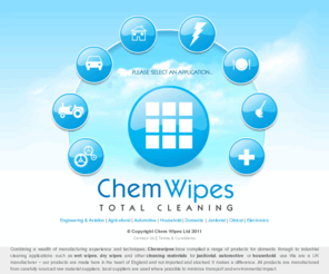 wipes-online.com: Wet wipes, medical wipes, industrial wipes, IPA wipes, household wipes, hand wipes, cleaning wipes
Wet wipes, cleaning wipes, IPA wipes for Medical, Idustrial, Janitorial, Aviation, Household, Automotive & Equine use from Chemwipes.co.uk