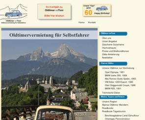 oldtimer-on-tour.com: Oldtimer onTour - Oldtimervermietung für Selbstfahrer
Oldtimer Vermietung für Selbstfahrer. Mieten Sie Legenden der 50er und 60er Jahre. Wir bieten Ihnen Traumtouren in den Alpen, Tagestouren, Wochenendtrips, Kurzurlaube. Der ideale Geschenkgutschein. Hochzeit, Geburtstag, Jubiläum, Examen, ...